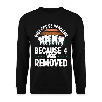 Wisdom Teeth Removal Humor Vintage Tooth Surgery - Unisex Sweatshirt - black - Front - Alina (178cm) & Michal (187cm)