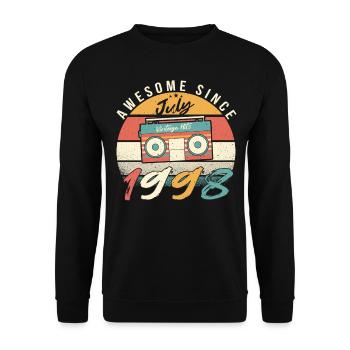 Mois de naissance Juillet 1998 - Sweat-shirt Unisexe - noir - Devant - Alina (178cm) & Michal (187cm)
