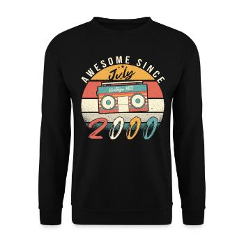 Month of birth July 2000 - Unisex Sweatshirt - black - Front - Alina (178cm) & Michal (187cm)