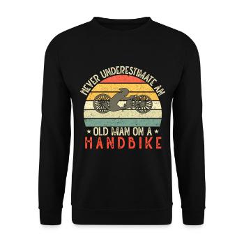 Handbike Homme - Paratriathlon - Sweat-shirt Unisexe - noir - Devant - Alina (178cm) & Michal (187cm)