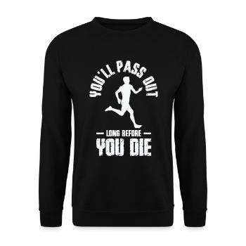 Jogger Runner Marathon Jogging Ski de fond - Sweat-shirt Unisexe - noir - Devant - Alina (178cm) & Michal (187cm)