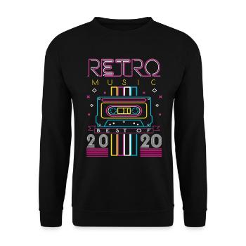 Best Of 2020 Retro Cassette Vintage Birthday - Unisex Sweatshirt - black - Front - Alina (178cm) & Michal (187cm)
