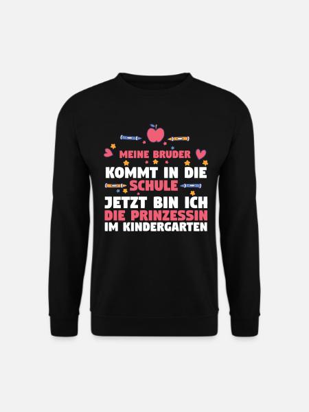 Kindergarten Prinzessin Schwester Einschulung Schu - Unisex Pullover - Schwarz