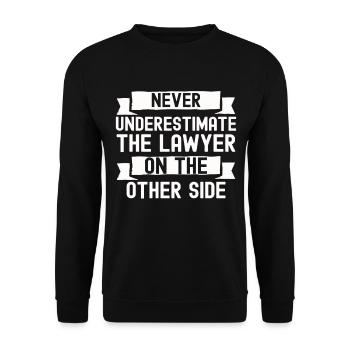 Lawyer Law Lawyer Judge Lawyer Law Firm - Unisex Sweatshirt - black - Front - Alina (178cm) & Michal (187cm)