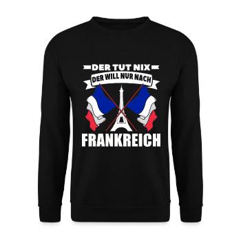 Frankreich - Unisex Pullover - Schwarz - Vorne - Alina (178cm) & Michal (187cm)