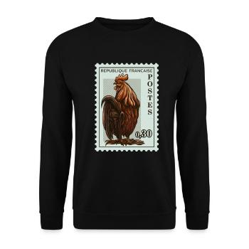 Frankreich Flagge France Paris Marseille French - Unisex Pullover - Schwarz - Vorne - Alina (178cm) & Michal (187cm)
