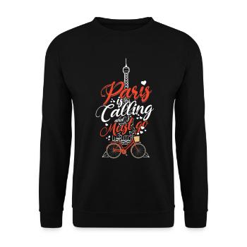 France Gift Paris French French Monaco - Unisex Sweatshirt - black - Front - Alina (178cm) & Michal (187cm)
