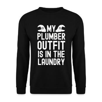 Plumber - Unisex Sweatshirt - black - Front - Alina (178cm) & Michal (187cm)