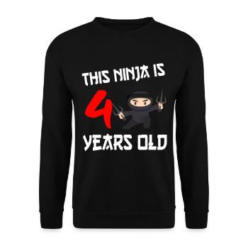 Ninja Ninjutsu Judo Katana Kinder Shuriken Warrior - Unisex Pullover - Schwarz - Vorne - Alina (178cm) & Michal (187cm)