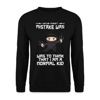 Ninja - Unisex Sweatshirt - black - Front - Alina (178cm) & Michal (187cm)