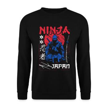 Ninja Gift Karate Ninjutsu Judo Samurai Japan - Unisex Sweatshirt - black - Front - Alina (178cm) & Michal (187cm)