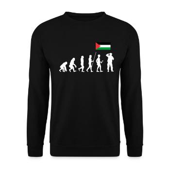 Palestine Gift Free Palestine Gaza Strip - Unisex Sweatshirt - black - Front - Alina (178cm) & Michal (187cm)