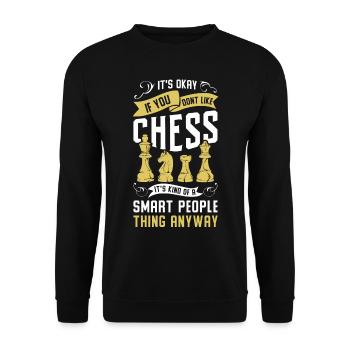 Chess Gift Board Game Chess Game Chess Board - Unisex Sweatshirt - black - Front - Alina (178cm) & Michal (187cm)