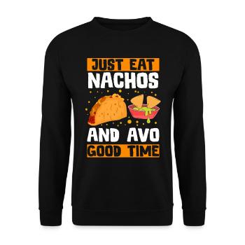 Taco Tshirt Tuesday Mexiko Cinco De Mayo - Unisex Pullover - Schwarz - Vorne - Alina (178cm) & Michal (187cm)