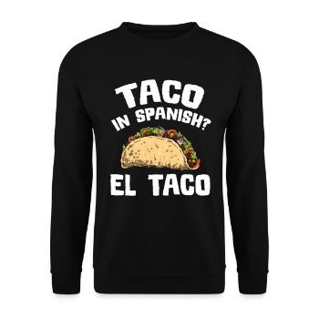 Taco Mexico Food Fast Food Nachos Fiesta Salsa - Unisex Sweatshirt - black - Front - Alina (178cm) & Michal (187cm)