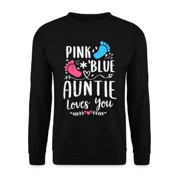 Aunt Godmother Pregnant Baby Sister Niece - Unisex Sweatshirt - black - Front - Alina (178cm) & Michal (187cm)