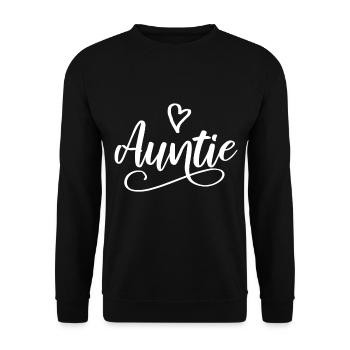 Aunt - Unisex Sweatshirt - black - Front - Alina (178cm) & Michal (187cm)