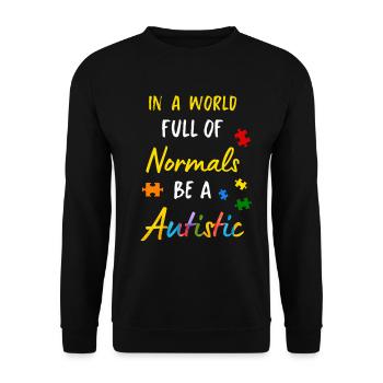 Autistic Autism Autism Awareness Day Asperger's Child - Unisex Sweatshirt - black - Front - Alina (178cm) & Michal (187cm)