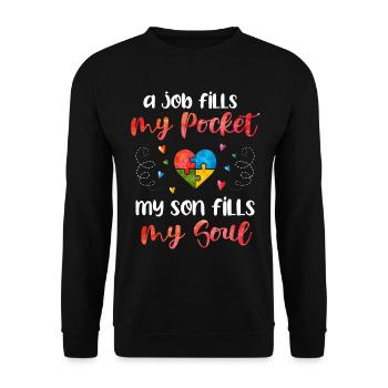 Autismus - Unisex Pullover - Schwarz - Vorne - Alina (178cm) & Michal (187cm)