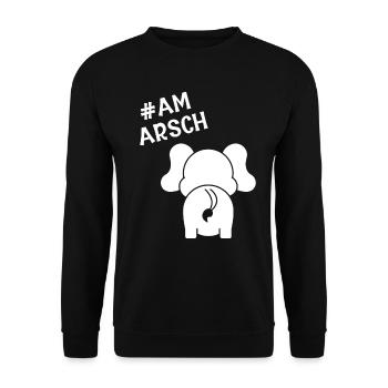 Elefant Elefanten Elephant Rüsseltier Zoo Zirkus - Unisex Pullover - Schwarz - Vorne - Alina (178cm) & Michal (187cm)