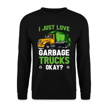 Garbage Man Gift Garbage Garbage Collection Waste Profession - Unisex Sweatshirt - black - Front - Alina (178cm) & Michal (187cm)