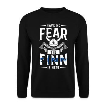 Finnland Tshirt Finland Skandinavien - Unisex Pullover - Schwarz - Vorne - Alina (178cm) & Michal (187cm)