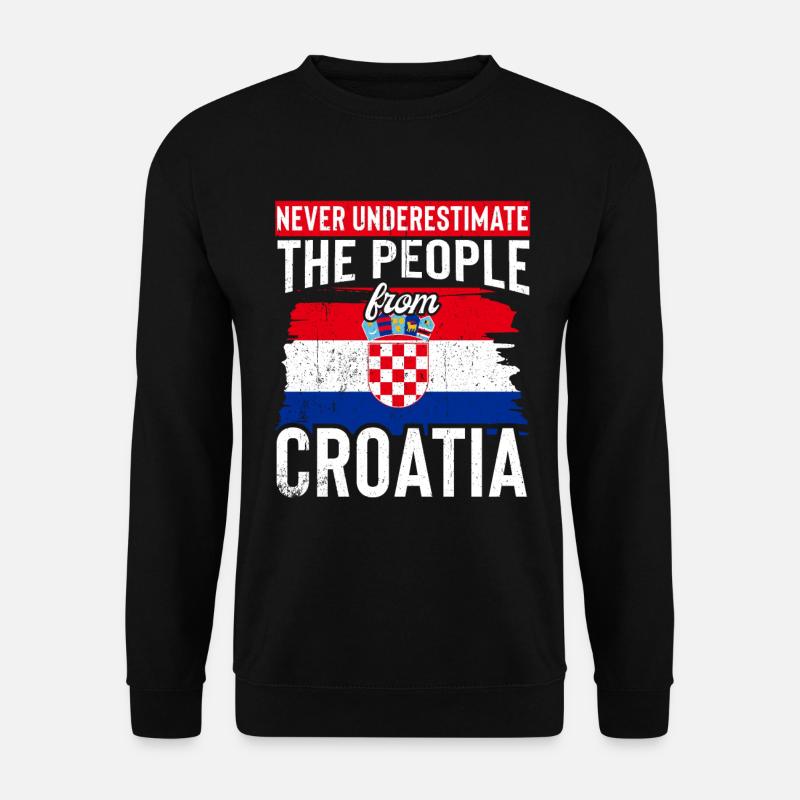 Croatia Tshirt - Unisex Sweatshirt - black
