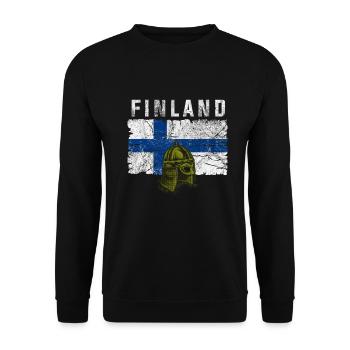 Finlande Gift Scandinavia Finlande Suomi Finne - Sweat-shirt Unisexe - noir - Devant - Alina (178cm) & Michal (187cm)