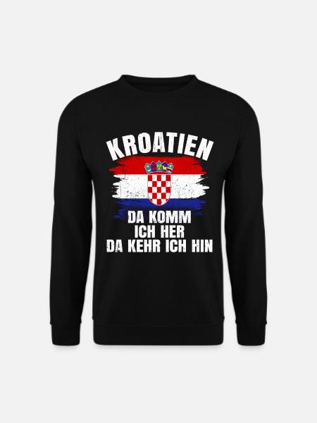 Kroatien Hrvatska Croatia Jugo Geschenk Balkan - Unisex Pullover - Schwarz