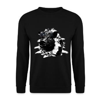 Pig Tshirt Children Women Piglet Piglet Piglet - Unisex Sweatshirt - black - Front - Alina (178cm) & Michal (187cm)