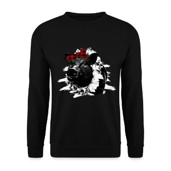 Pig Tshirt Gift Children Women - Unisex Sweatshirt - black - Front - Alina (178cm) & Michal (187cm)