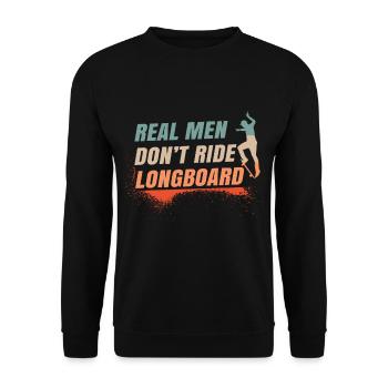 Skater Skateboard Gift Halfpipe Sk8 Ollie - Unisex Sweatshirt - black - Front - Alina (178cm) & Michal (187cm)