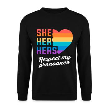 Trans Transgenre Transsexuel Cadeau Queer - Sweat-shirt Unisexe - noir - Devant - Alina (178cm) & Michal (187cm)