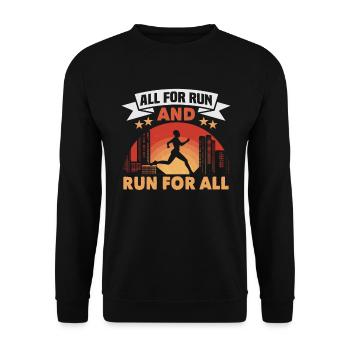 Running Marathon Runner Running - Sweat-shirt Unisexe - noir - Devant - Alina (178cm) & Michal (187cm)
