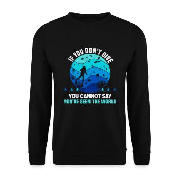 Instructeur de conception de plongée sous-marine Snorkeling - Sweat-shirt Unisexe - noir - Devant - Alina (178cm) & Michal (187cm)
