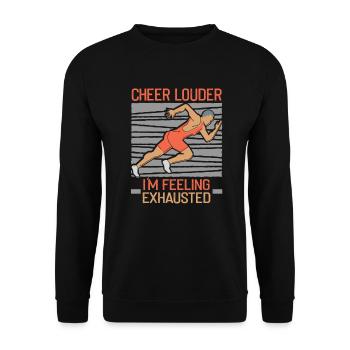 Running Marathon Runner Running - Unisex Sweatshirt - black - Front - Alina (178cm) & Michal (187cm)