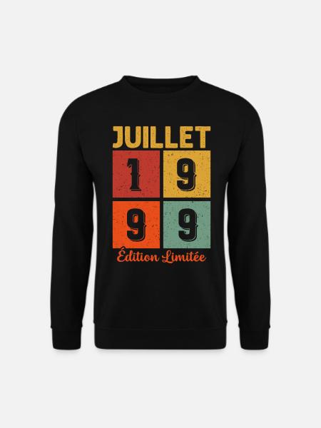 Juillet 1999 Édition limitée Cadeau D'anniversaire - Sweat-shirt Unisexe - noir