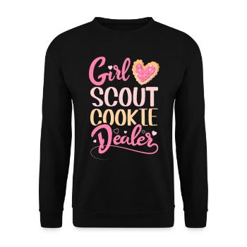 Cupcake Design für Konditor | Cupcake Dealer - Unisex Pullover - Schwarz - Vorne - Alina (178cm) & Michal (187cm)