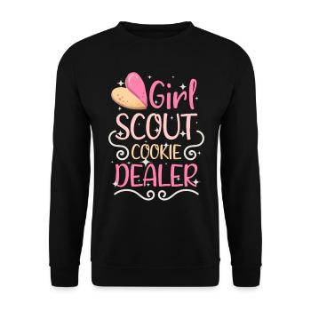 Cupcake Design für Konditor | Cupcake Dealer - Unisex Pullover - Schwarz - Vorne - Alina (178cm) & Michal (187cm)
