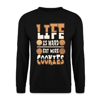 Cupcake Design für Konditor | Cupcake Dealer - Unisex Pullover - Schwarz - Vorne - Alina (178cm) & Michal (187cm)