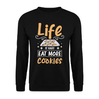 Cupcake Design für Konditor | Cupcake Dealer - Unisex Pullover - Schwarz - Vorne - Alina (178cm) & Michal (187cm)