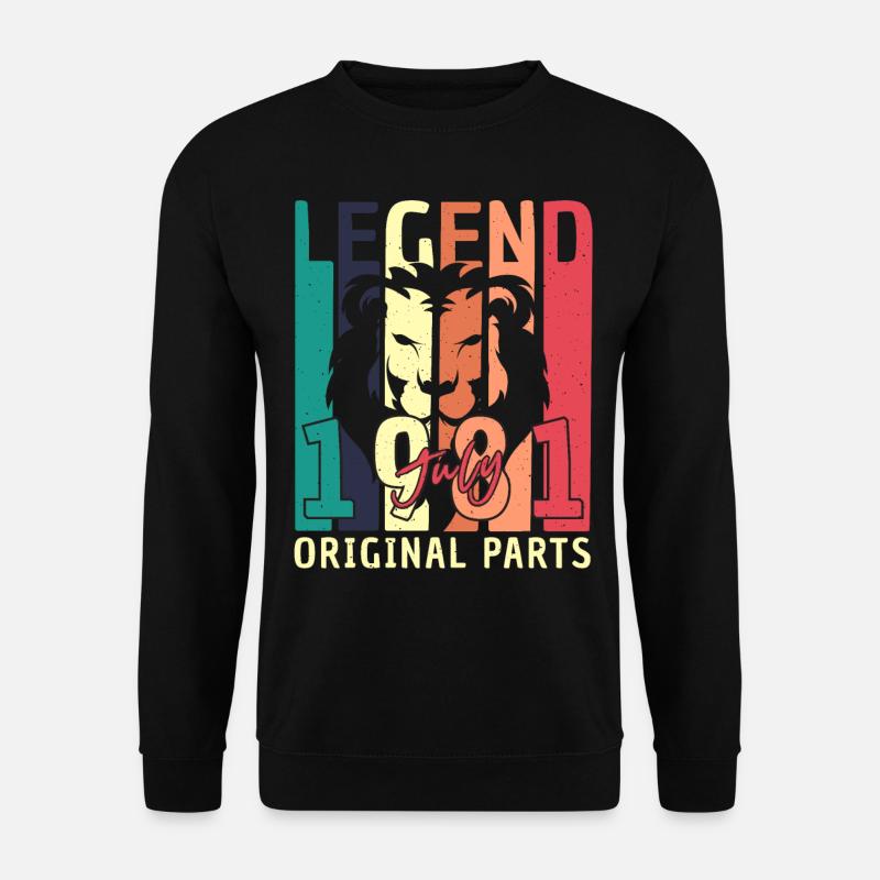 Retro 1981 Juillet - Sweat-shirt Unisexe - noir