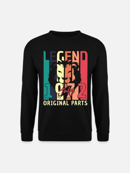 1972 Juli 50 Jahre - Unisex Pullover - Schwarz