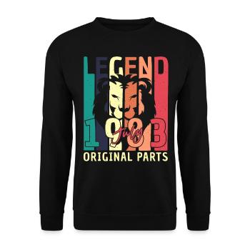 Retro 1983 Juillet - Sweat-shirt Unisexe - noir - Devant - Alina (178cm) & Michal (187cm)