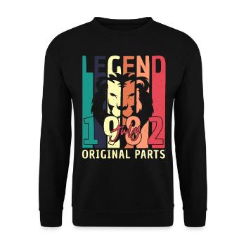 July 1982 40th birthday - Unisex Sweatshirt - black - Front - Alina (178cm) & Michal (187cm)