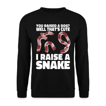 Snake Serpent You Got A Dog? Well - Unisex Pullover - Schwarz - Vorne - Alina (178cm) & Michal (187cm)