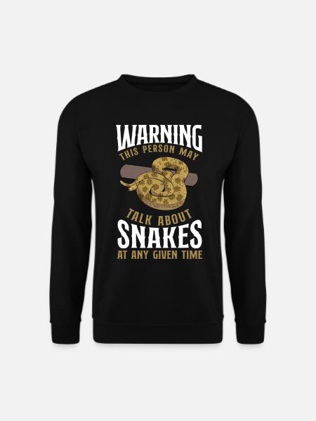 Snake Serpent Warning This Person - Unisex Sweatshirt - black