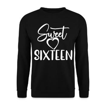 Sweet Sixteen Mignon cadeau de 16 ans - Sweat-shirt Unisexe - noir - Devant - Alina (178cm) & Michal (187cm)