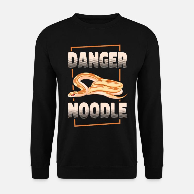 Snake Serpent Danger Noodle - Unisex Pullover - Schwarz