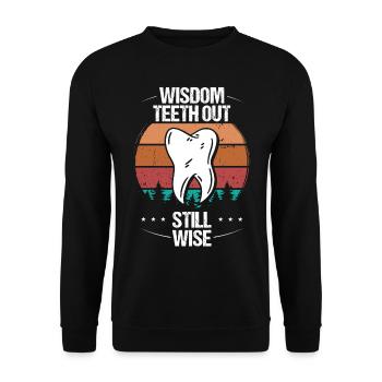 Vintage Wisdom Teeth Removal Surgery Funny Sarcasm - Unisex Sweatshirt - black - Front - Alina (178cm) & Michal (187cm)